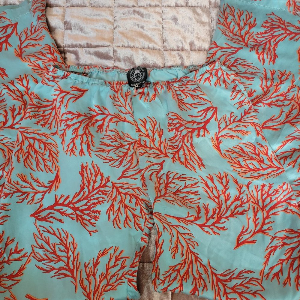 Aum Couture Silk Coral Reef Pants